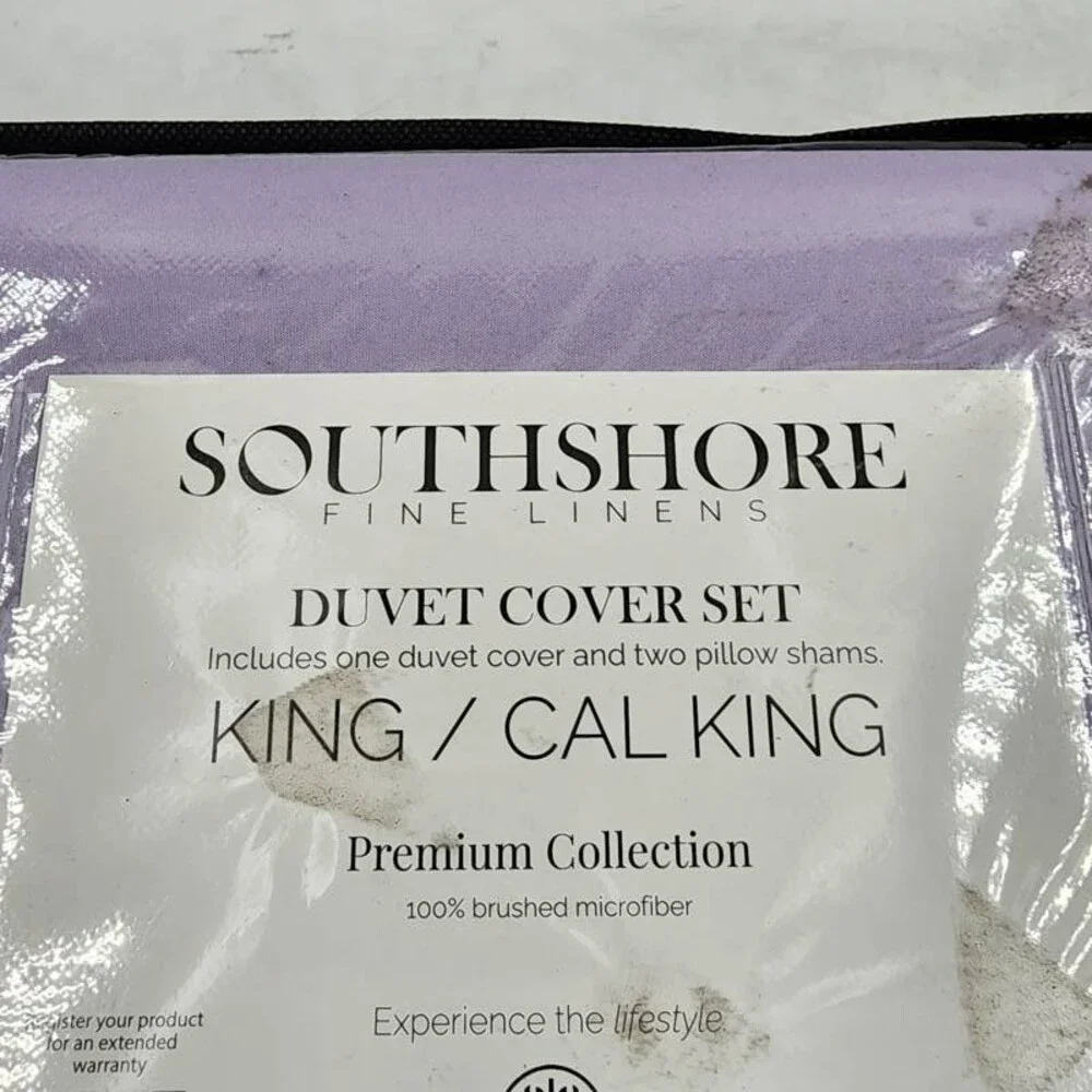 Southshore Fine Linens Ultra-Soft 3pcs. Duvet Cover Set King/Cal King Lilac